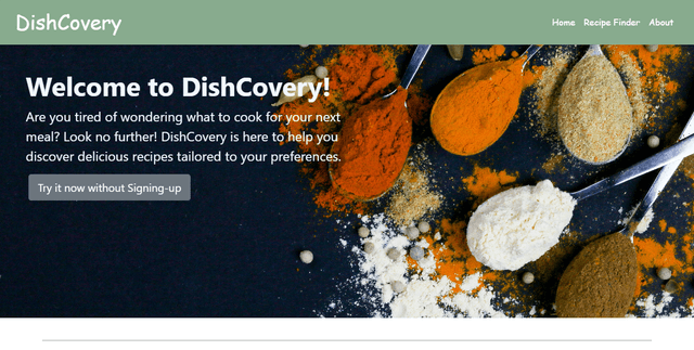 DishCovery: Recipe Finder Web App